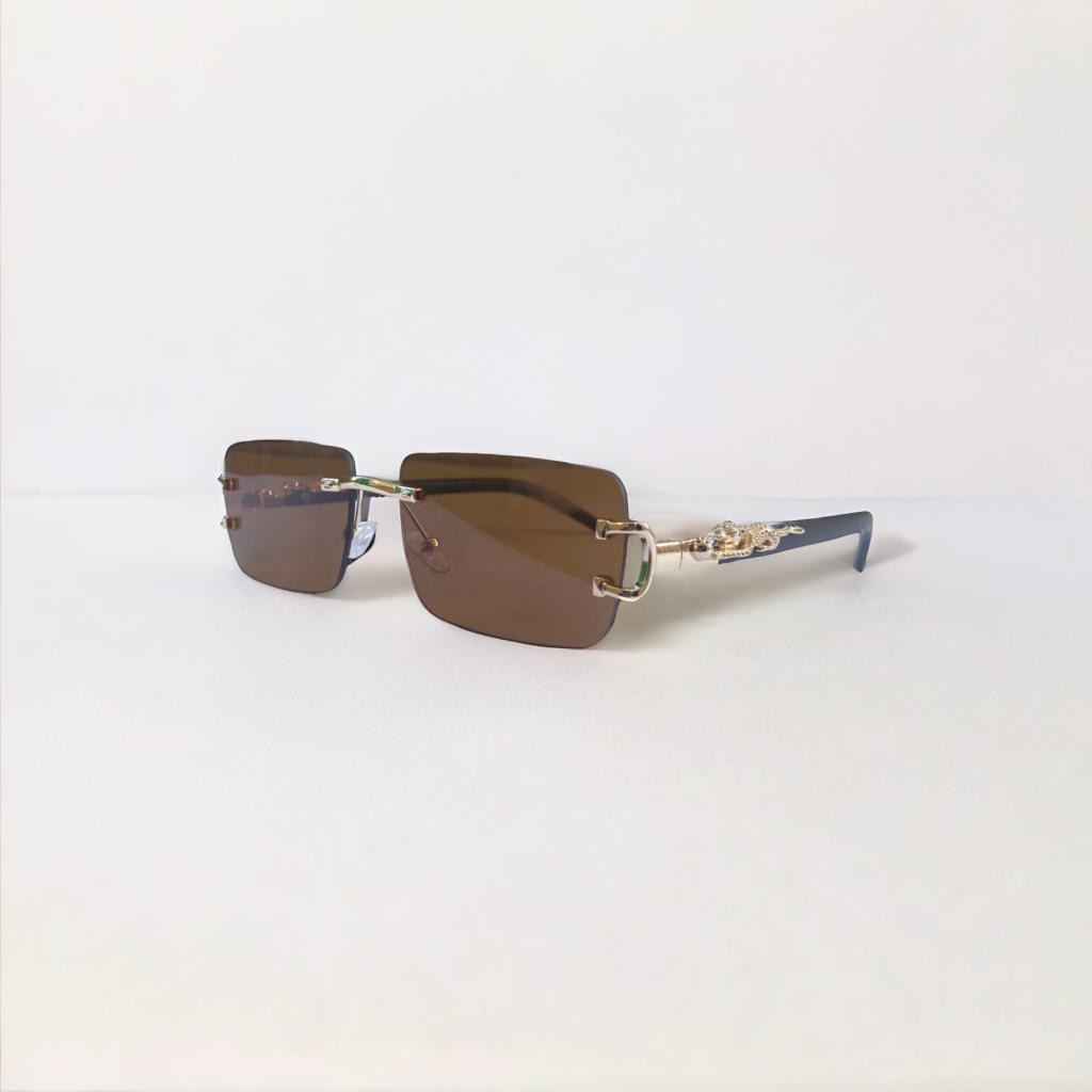 CARTIER SUNGLASSES WITH PANTHER ADITION(BLACK&BROWN)